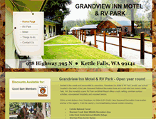 Tablet Screenshot of grandviewinnmotelandrvpark.com